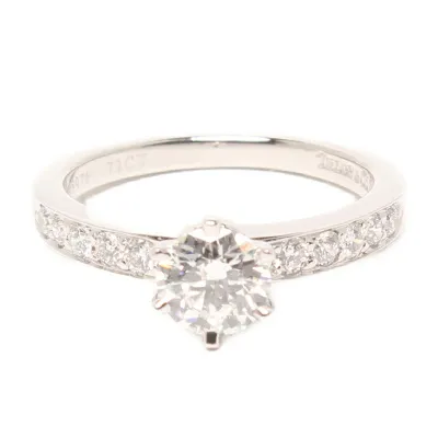 Tiffany��Co.�@Pt950�@�\���e�[���@�_�C��0.72ct�@�����O